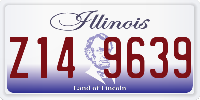 IL license plate Z149639