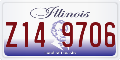 IL license plate Z149706