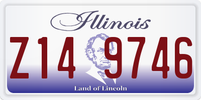 IL license plate Z149746