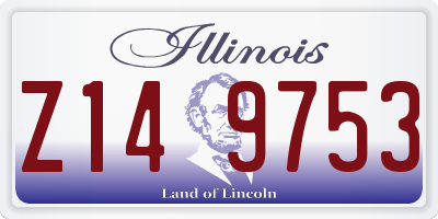 IL license plate Z149753