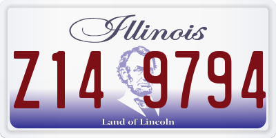 IL license plate Z149794