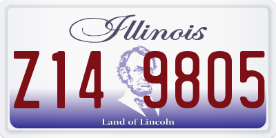 IL license plate Z149805