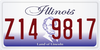 IL license plate Z149817