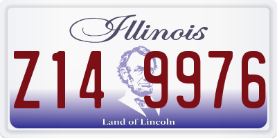 IL license plate Z149976