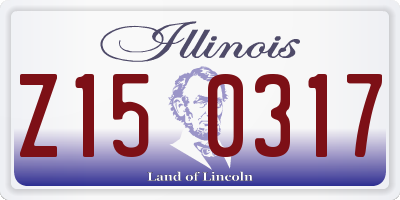 IL license plate Z150317