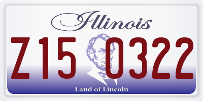 IL license plate Z150322