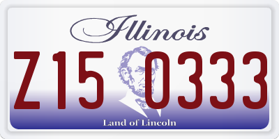 IL license plate Z150333