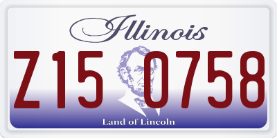 IL license plate Z150758