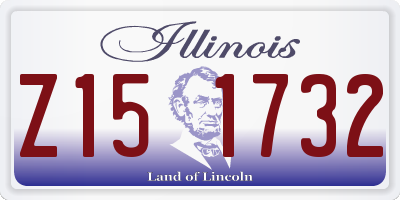 IL license plate Z151732