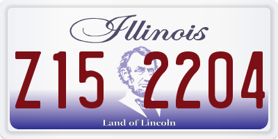 IL license plate Z152204