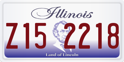 IL license plate Z152218