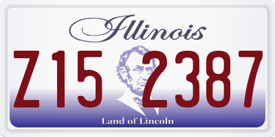 IL license plate Z152387