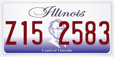 IL license plate Z152583