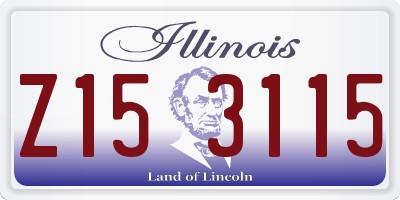 IL license plate Z153115