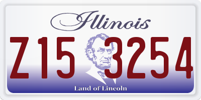 IL license plate Z153254