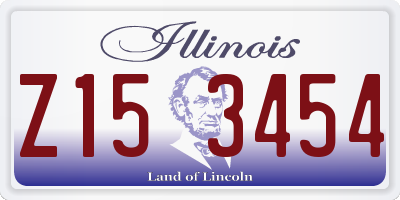 IL license plate Z153454