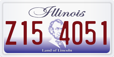 IL license plate Z154051