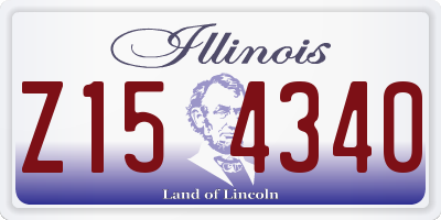 IL license plate Z154340