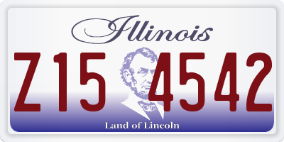 IL license plate Z154542