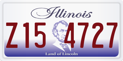IL license plate Z154727