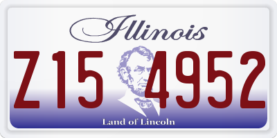 IL license plate Z154952