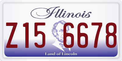 IL license plate Z156678