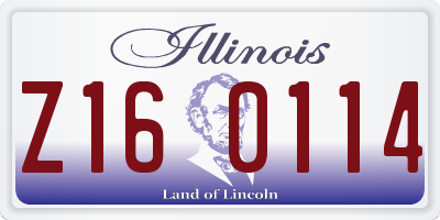 IL license plate Z160114