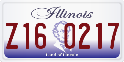 IL license plate Z160217