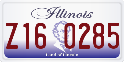 IL license plate Z160285