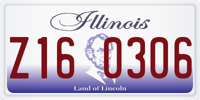 IL license plate Z160306
