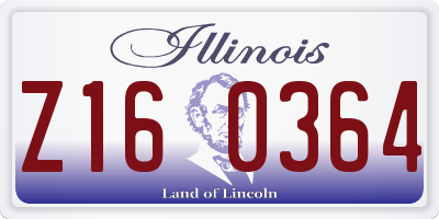 IL license plate Z160364
