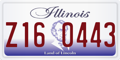 IL license plate Z160443