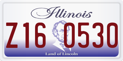 IL license plate Z160530