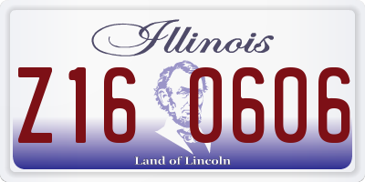 IL license plate Z160606