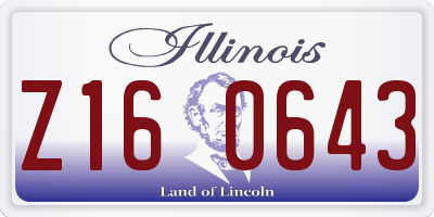 IL license plate Z160643