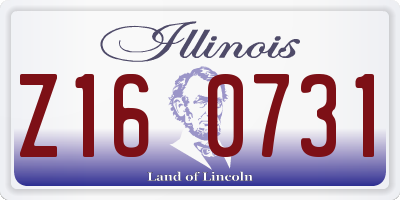 IL license plate Z160731