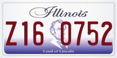 IL license plate Z160752