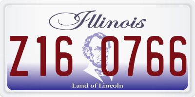 IL license plate Z160766