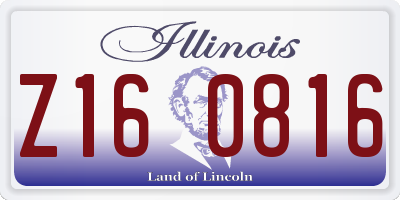 IL license plate Z160816