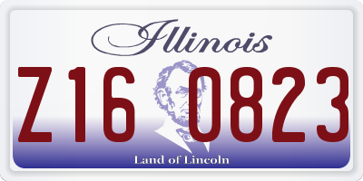 IL license plate Z160823