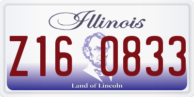 IL license plate Z160833