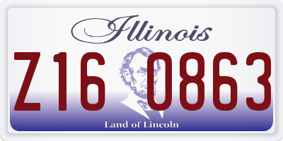 IL license plate Z160863