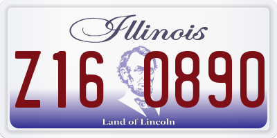 IL license plate Z160890