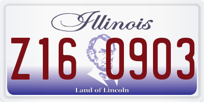 IL license plate Z160903
