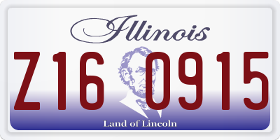 IL license plate Z160915