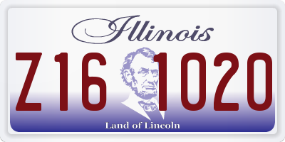 IL license plate Z161020