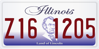 IL license plate Z161205