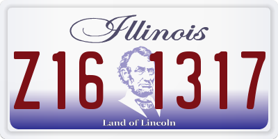 IL license plate Z161317