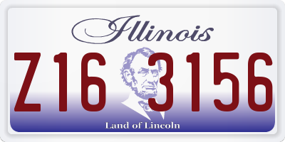IL license plate Z163156