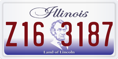 IL license plate Z163187